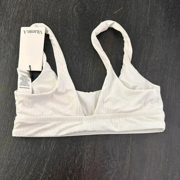 Revolve Vitamin A Sienna Bikini Swim Top in Ecorib White Sz XS‎ - Picture 2 of 3